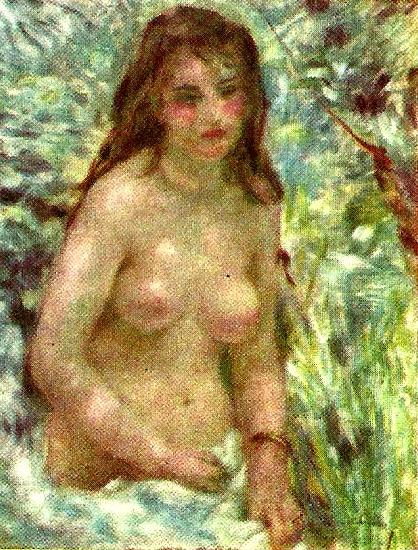 Pierre-Auguste Renoir naken flicka i solsken oil painting image